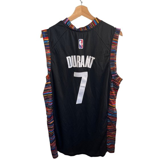 Nike NBA Brooklyn Nets Kevin Durant Black Jersey Men's Size Medium #7 - Picture 3 of 3